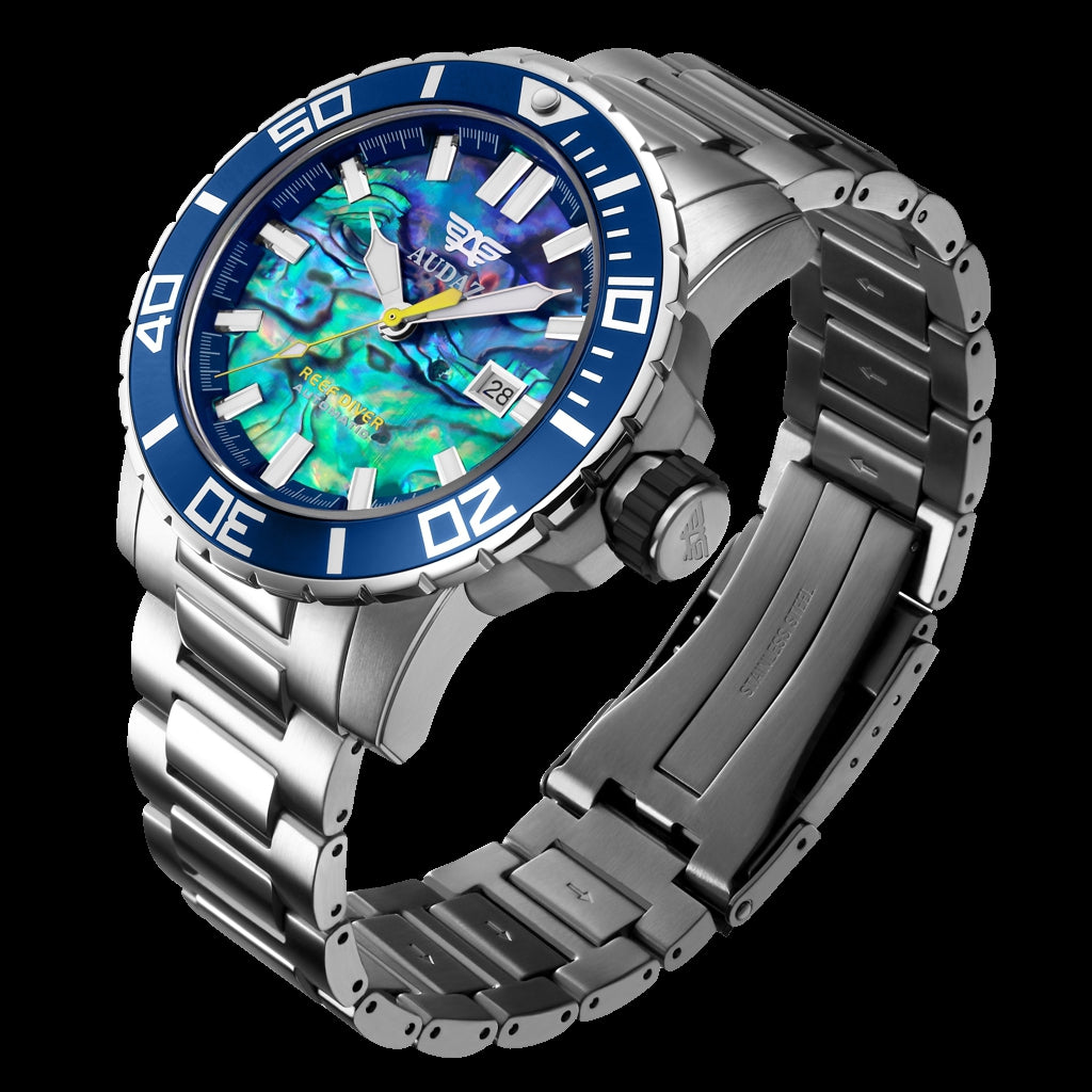 Audaz Reef Diver Gray Sunray Men's Diver Automatic Watch 45mm ADZ-2040-03  [ADZ-2040-03] - $299.00 : Chronotiempo.com, your unique online watch  boutique